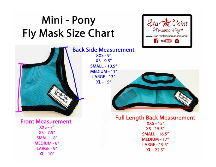 Star Point Fly Mask - Mini to Horse Size - Star Point Horsemanship
